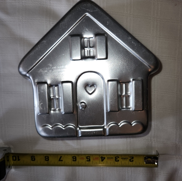 Vintage 1982 Square Holiday Cottage House Cake Pan Retired Wilton - Picture 3 of 6